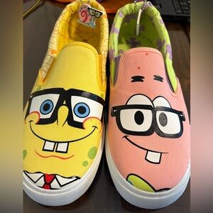 SpongeBob & Patrick Slip-On Canvas Shoes - Yellow & Pink